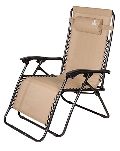 XL Zero Gravity Chair - Ashbrook Outdoors Portable Folding Chair ColorBamboo