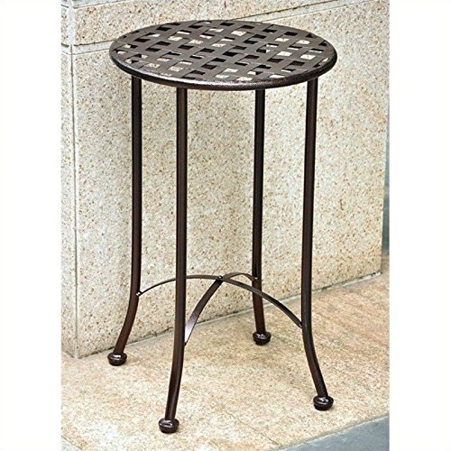 International Caravan Mandalay 15 In Wrought Iron Patio Table