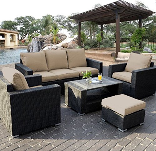 Sectional Couches And Sofas Wicker Furniture Covers Lawn 7 Pieces Set Rattan Color Grey Your Five-Star Luxury Retreat