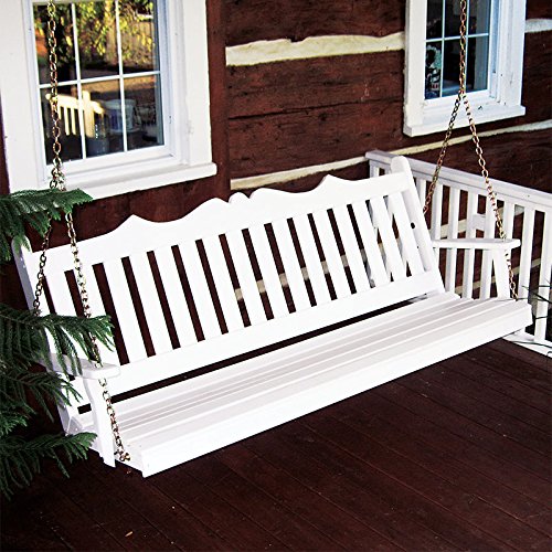 A&ampl Furniture Co Royal English Porch Swing 5 Foot White Paint