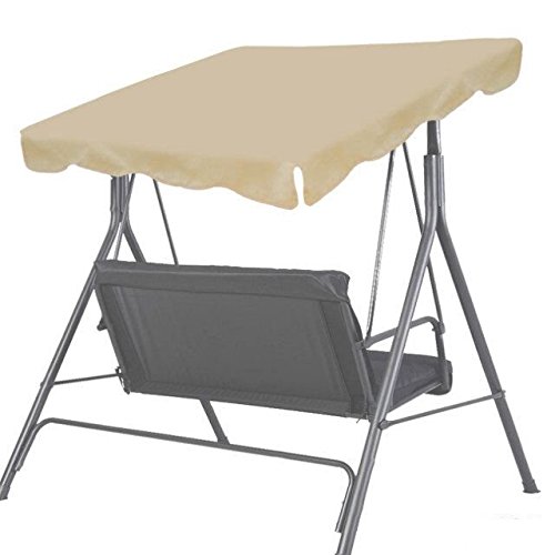 New Patio Outdoor 65x45 Swing Canopy Replacement Porch Top Cover Seat Furniture Beige