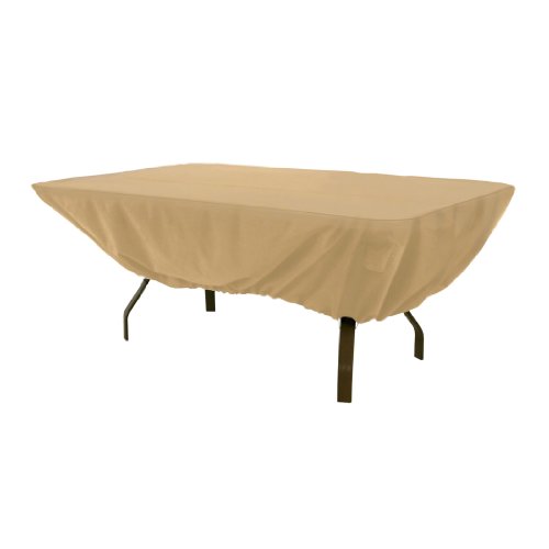Classic Accessories Terrazzo RectangularOval Patio Table Cover - All Weather Protection Outdoor Furniture Cover 58242-EC
