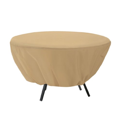 Classic Accessories Terrazzo Round Patio Table Cover - All Weather Protection Outdoor Furniture Cover 58202-EC