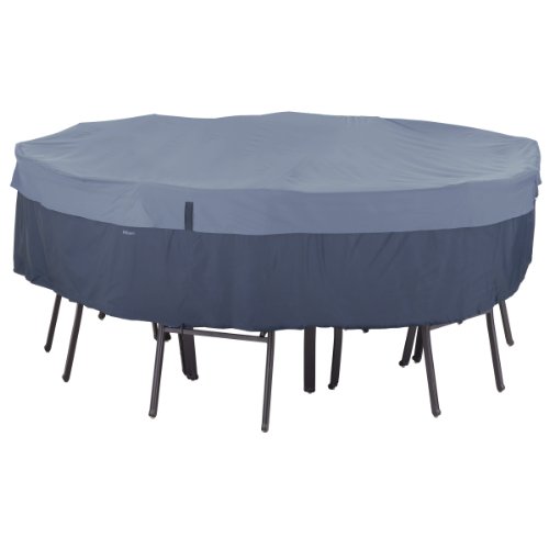 Classic Accessories Belltown Outdoor Round Patio Table Patio Chair Set Cover Blue Small 55-274-015501-00