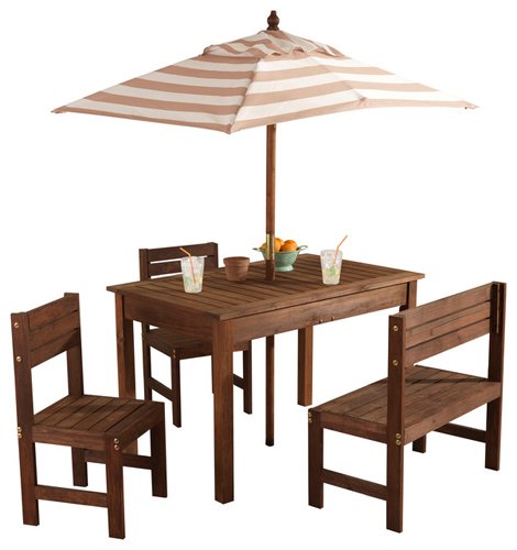 KidKraft Oatmeal White Outdoor Patio Set