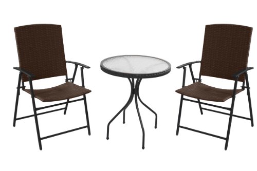 Patio Set Outdoor Wicker Bistro