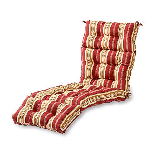 Greendale Home Fashions 72-inch Patio Chaise Lounger Cushion Roma Stripe