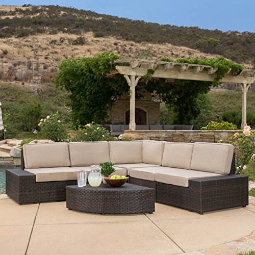 Reddington Outdoor Patio Furniture 6-piece Sectional Sofa Set With Cushions