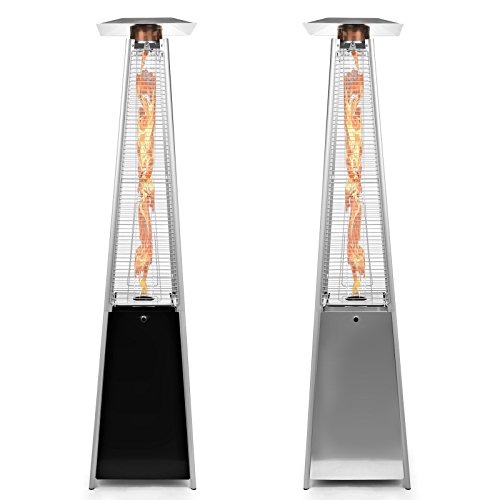 Thermo Tiki Propane Outdoor Patio Heater With Dancing Flame, Black