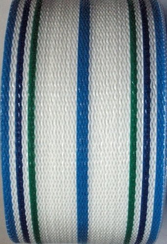 Webbingprotm White Stripe Lawn Chair Webbing 3 Inches Wide 100 Feet Long Roll