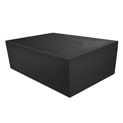 Cubic Garden Furniture Cover Waterproof Outdoor Furniture Cover with Tote Bag Heavy Garden Furniture Cover Breathable 210D Oxford Cloth Black Size  126x126x74CM