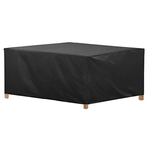 Cubic Garden Furniture Cover Waterproof Outdoor Furniture Cover with Tote Bag Heavy Garden Furniture Cover Breathable 210D Oxford Cloth Black Size  250x210x90CM