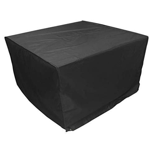 Cubic Garden Furniture Cover Waterproof Outdoor Furniture Cover with Tote Bag Heavy Garden Furniture Cover Breathable 210D Oxford Cloth Black Size  308x138x98CM