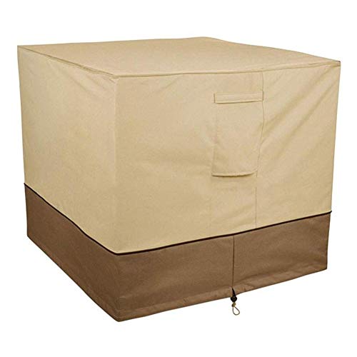 SDYOO Air Conditioner Protection Cover 600D Oxford Cloth Waterproof Dust Outdoor Air Conditioner Cover Garden Furniture CoversBeigecoffee34x34x30inch