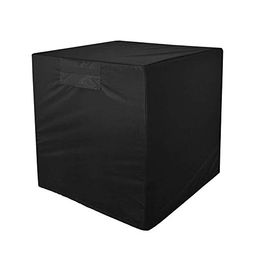 Square Air Conditioner Cover Outdoor Air Conditioner Protective Cover 600D Oxford Cloth Waterproof Dust Garden Furniture CoversBlack87x87x76cm