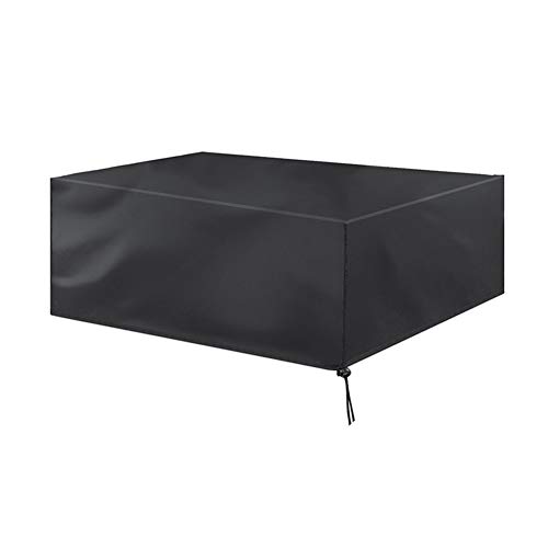 WWWO Furniture Rain Cover Patio Table Cover Waterproof Breathable 210D Oxford Fabric Outdoor Garden Furniture Cover RectangularBlack135x135x75cm