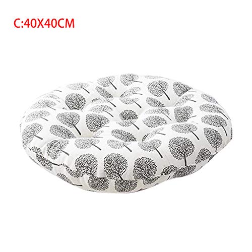 Dining Chair Pads Round Non Slip Memory Foam Seat Chair Cushion Pads with Ties for Indoor Outdoor Patio Furniture Garden Home Office Alalaso