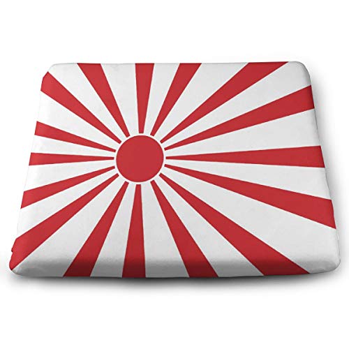 XIKEWL Premium Comfort Square Seat Cushion Japanese Rising Sun Flag Print IndoorOutdoor Warm Patio Seat Cushions 14x15 for Outdoor Patio Furniture Garden Home Office