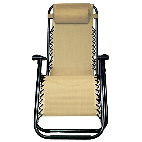 Partysaving Infinity Zero Gravity Outdoor Lounge Patio Pool Folding Reclining Chair Apl1060 Tan