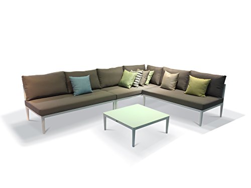 Urbanfurnishingnet - 2017 Palazzo 4pc Modern Outdoor Backyard Patio Furniture Sofa Sectional Couch Set