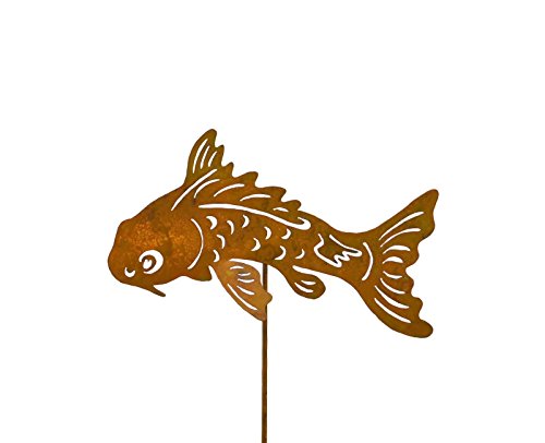 Koi Fish Metal Yard Stake Whimsical Garden Idea Metal Garden Art Outdoor Lawn and Patio Decor