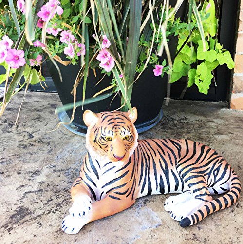 Large Raja The Royal Bengal Tiger Resting Gracefully 155 Long Statue Jungle Apex Predator Home Garden Outdoor Patio Decor Figurine