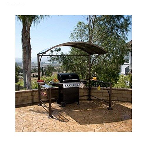 Gazebo Small Backyard Metal Curved Hardtop Grill Kit Perfect Outdoor Patio Furniture Satisfaction Guaranteed