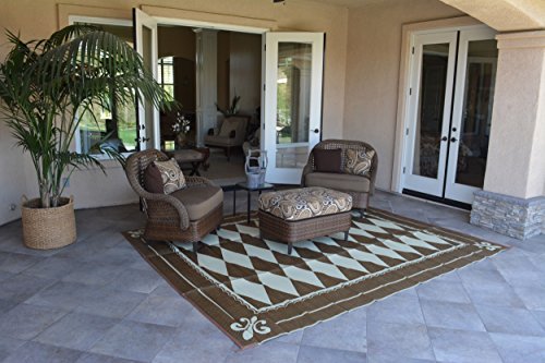 Patio Furniture Rug Regal Diamond Backyard Patio Mat Outdoor Reversible Rug (9' X 12')