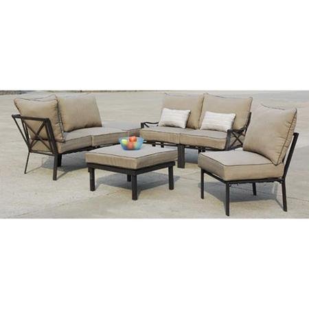 Mainstays Sandhill 7-piece Outdoor Sofa Sectional Set Seats 5