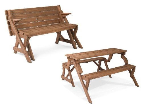Interchangeable Picnic Table and Garden Bench