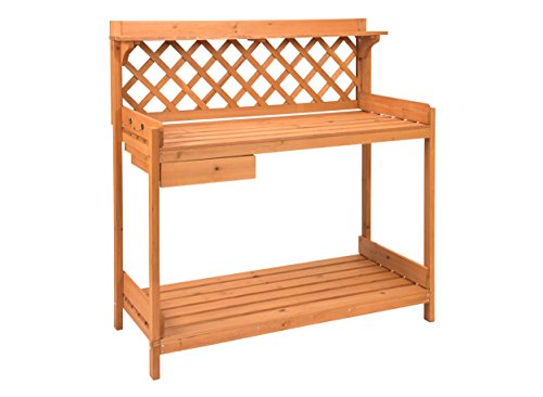 Trademark Innovations Fir Wood Garden Potting Table