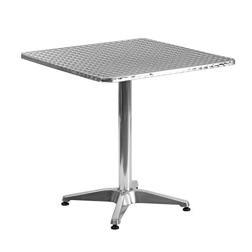 Flash Furniture 275 Square Aluminum Indoor-Outdoor Table with Base TLH-053-2-GG