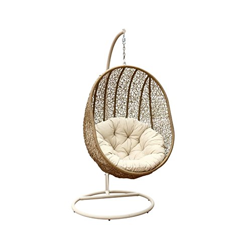 Abbyson Living Hampton Outdoor Wicker Swing Chair Light Brown