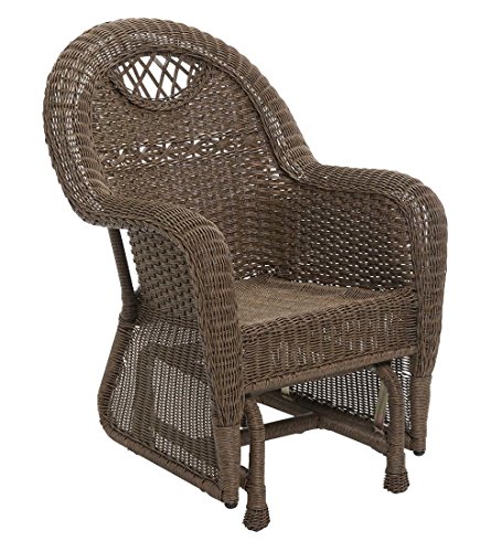 Prospect Hill Outdoor Wicker Chair Glider Beach House Walnut