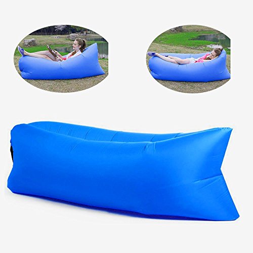 Funfest Fast Inflatable Couch Lounger Air Filled Balloon Furniture Outdoor Hangout Bean Bag Sleeping Lazy Sofa