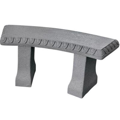 EMSCO OUTDOOR BENCH STATUE LAWN GARDEN PATIO FURNITURE GRANITE RESIN 16X 12X 34 GREY