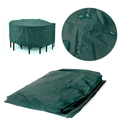 KINGSO 100x227cm Waterproof Outdoor Garden Patio Furniture Cover Table Chair Set Cover Round