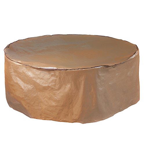 Abba Patio OutdoorPorch Round Table and Chair Set Cover Water proof All Weather Protection Tan 70 Dia
