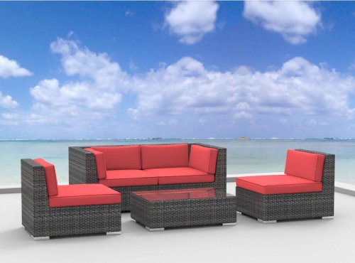 Urbanfurnishingnet 3u-ydkd-q6tr 5 Piece Modern Patio Furniture Sofa Sectional Couch Set