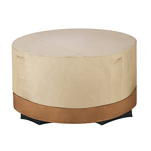 Villacera High Quality Patio Tableamp Chair Cover Round Beigeamp Brown Small