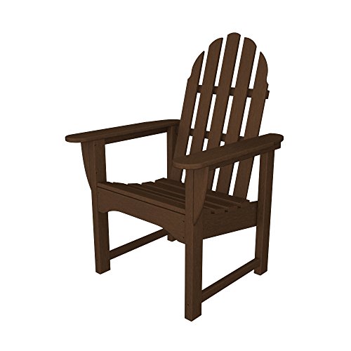 Polywood Outdoor Furniture Classic Andironack Dining Chair Mahogany-Recycled Plastic Materials