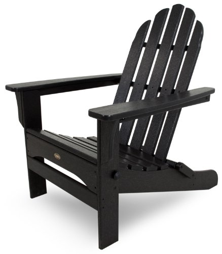 Trex Outdoor Furniture Cape Cod Folding Adirondack Chair Charcoal Black