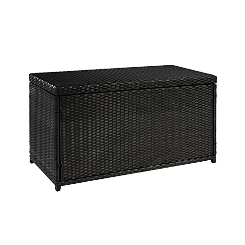 Wicker Deck Storage Box Weather Proof Patio Furniture Pool Toy Container