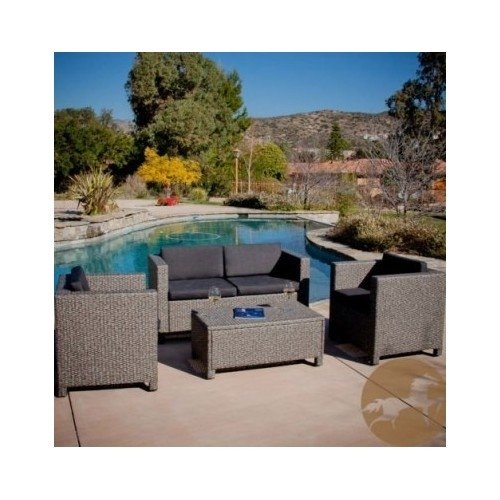 Wicker Sofa Set Outdoor Patio Deck Furniture Backyard Seating