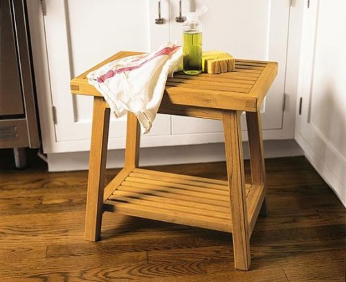 A Grade Teak Side Table  Bath Stool Shower Bench Patio