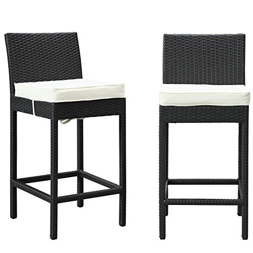 LexMod Lift Patio Chair Bar Stools Set of 2