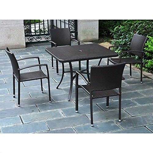 Barcelona Contemporary Resin Wicker Patio Chair Set