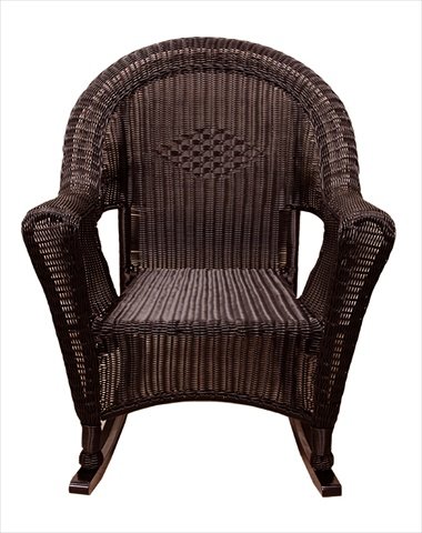 Northlight Brown Resin Wicker Rocking Chair Patio Furniture