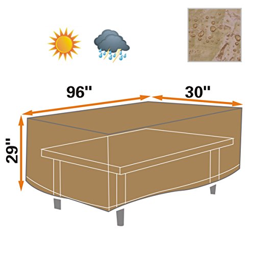 Patio Outdoor Garden Table Furniture Set Cover 250cm L X 77cm W X 74cm Patioprotective Protector-tan