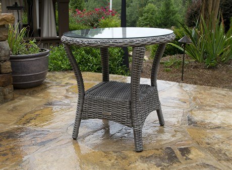 Tortuga Outdoor Garden Patio Bayview Side Table - Driftwood